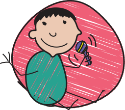 Image of a baby with a toy