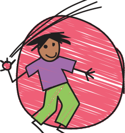 Image of a child catching/throwing