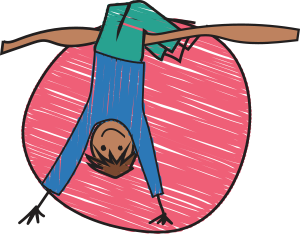 Image of a child playing in a tree