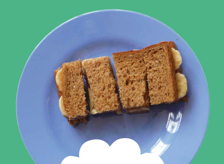 Peanut & Banana Sandwiches with Carrot and Cucumber  Image